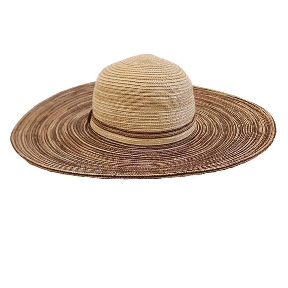 Cruise Club Womens Brown Polyester Pull On Sun Protection Wide-Brimmed Straw Hat - Picture 11 of 12